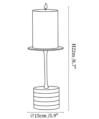 Strata Rise Marble Candle Holder
