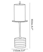 Strata Rise Marble Candle Holder
