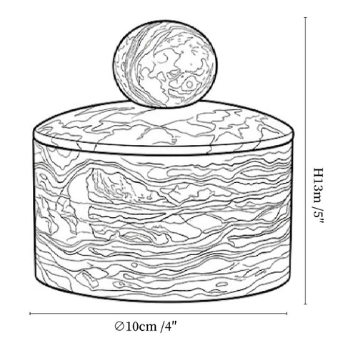 Strata Sphere Stone Storage Box