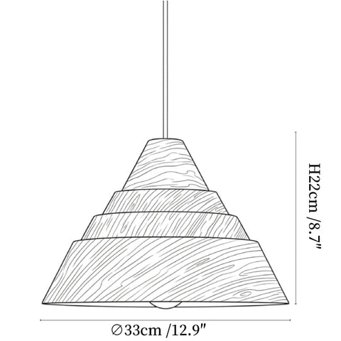 Strata Wood Pendant Lamp