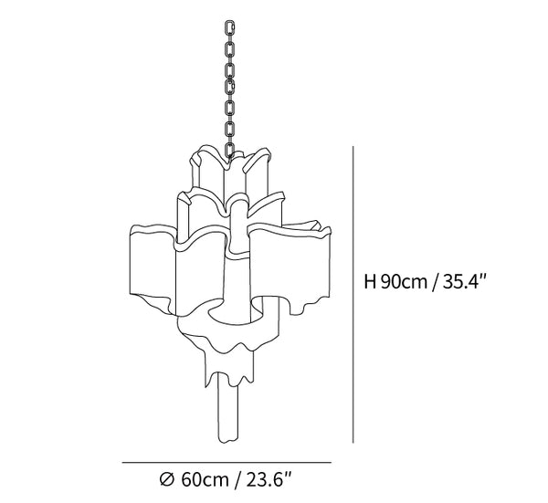 Stream Chain Chandelier