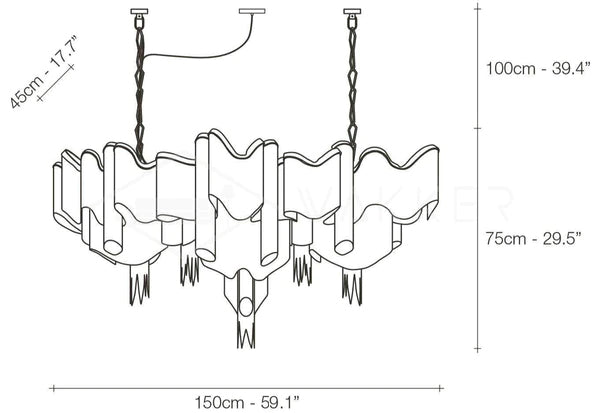 Stream Chain Chandelier
