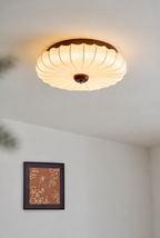 Stretch Fabric Petal Flush Mount