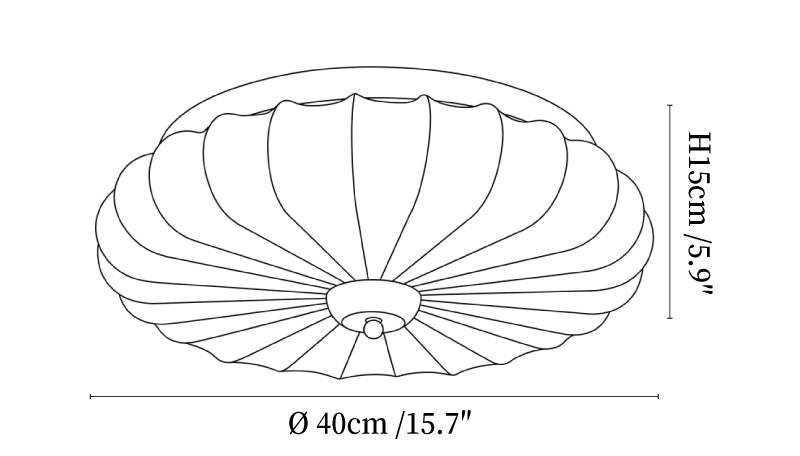 Stretch Fabric Petal Flush Mount