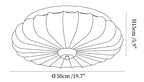 Stretch Fabric Petal Flush Mount