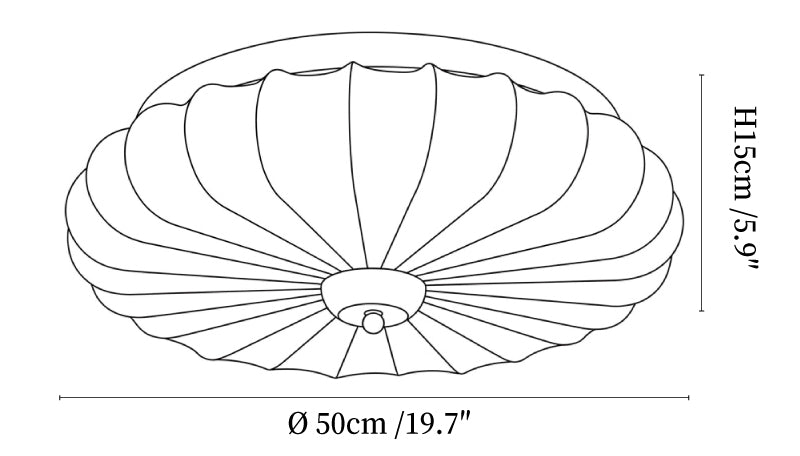 Stretch Fabric Petal Flush Mount