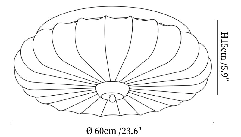 Stretch Fabric Petal Flush Mount