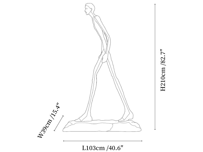 Striding Figure Sculpture