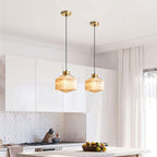 Striped Spinning Top Pendant Light
