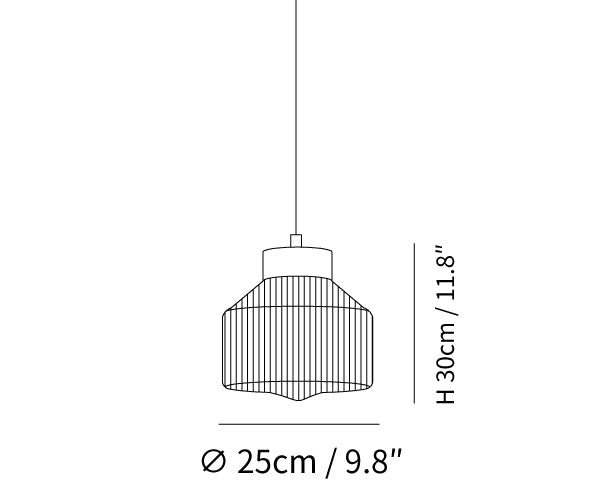 Striped Spinning Top Pendant Light
