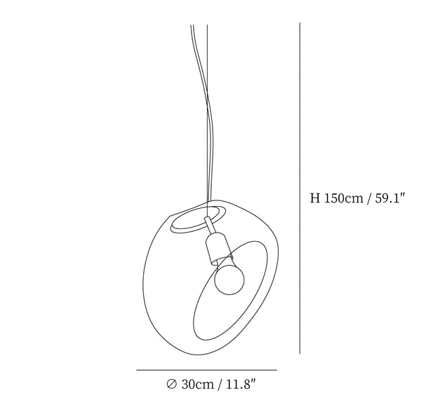 Suspended Water Drop Pendant Lamp