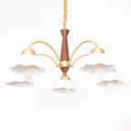 Swedish Modern Brass Chandelier