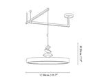 Swing Arm Stone Pendant Light