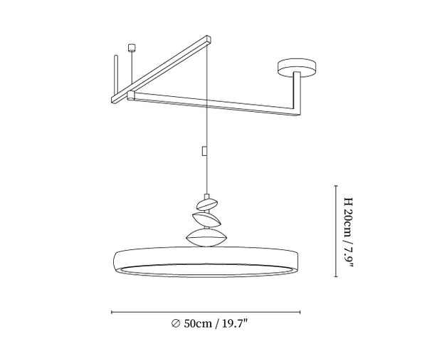 Swing Arm Stone Pendant Light