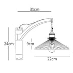 Swing Arm Walnut Wall Light
