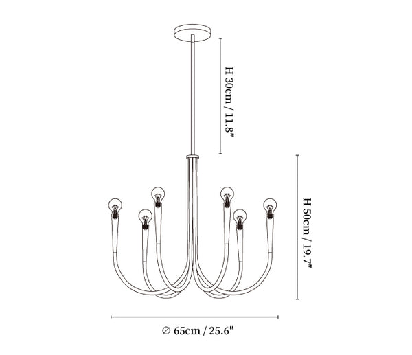 Swoop Arm Chandelier