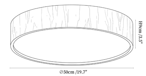 Sylva Minimalist Timber Ceiling Lamp