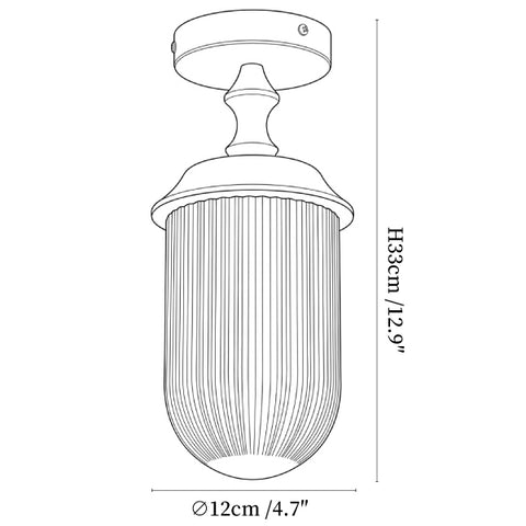 Sylvan Wood Rim Ceiling Lamp