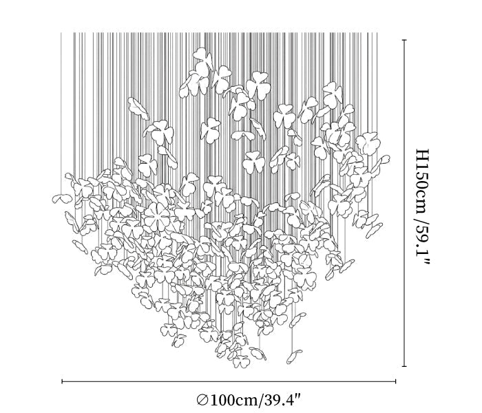 Sylvara Ceramic Blossom Chandelier