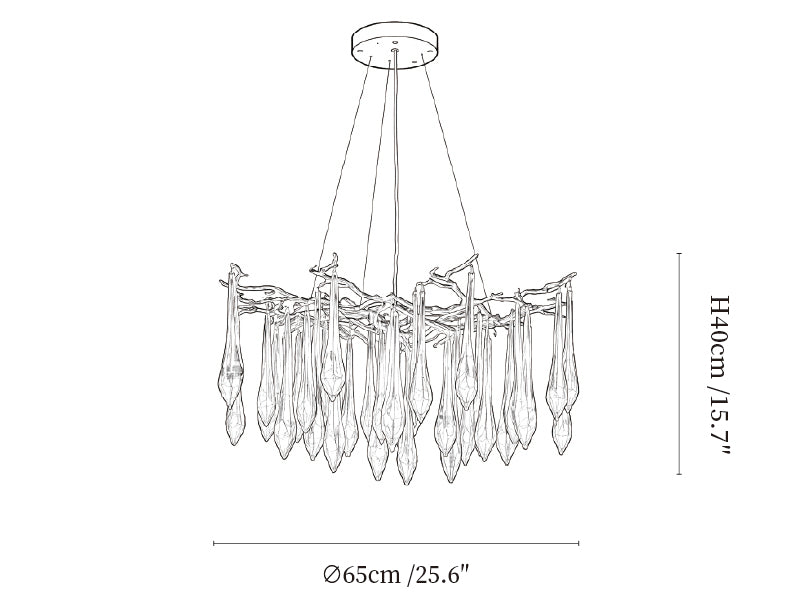 Sylvaris Crystal Branch Chandelier
