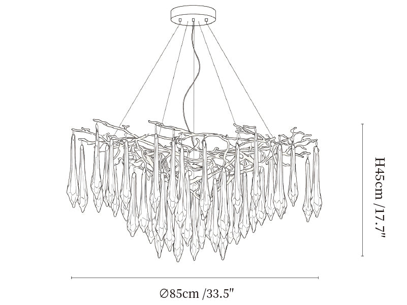 Sylvaris Crystal Branch Chandelier