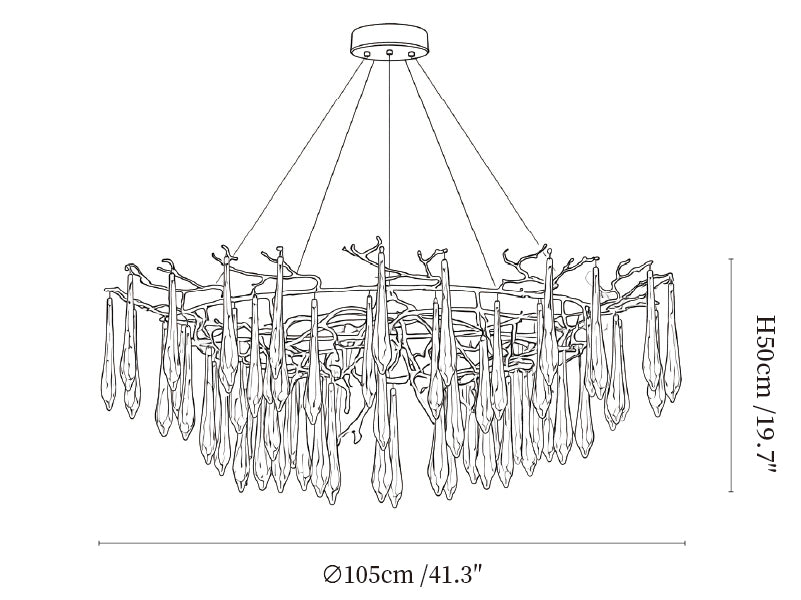 Sylvaris Crystal Branch Chandelier