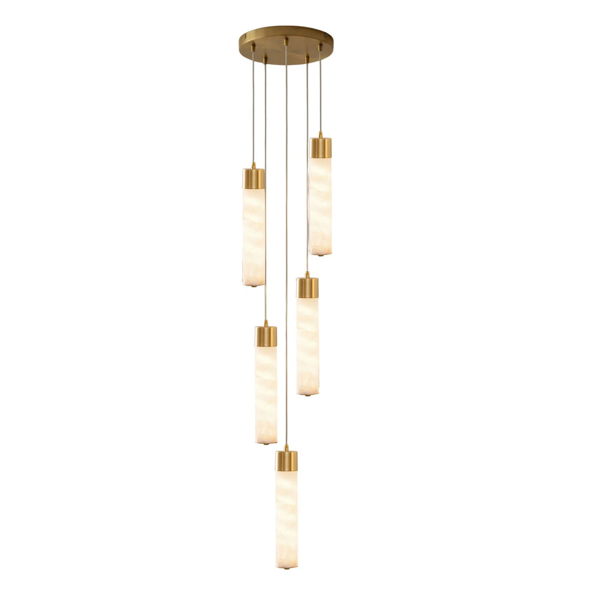 Alabaster Tala Brass Pendant Lamp