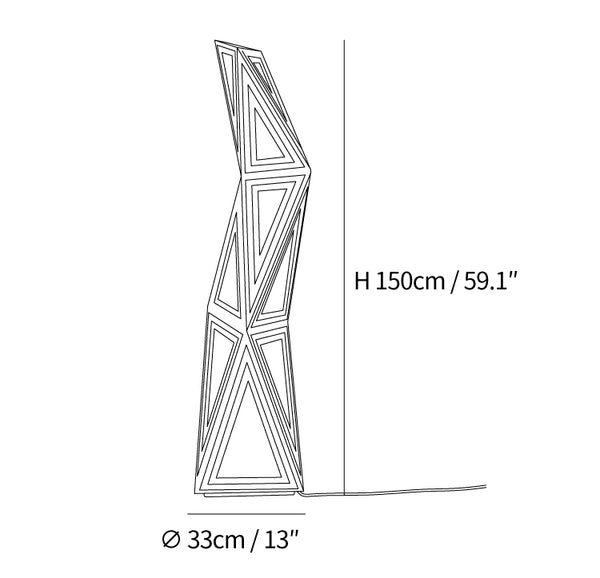 Tapered Cube Floor Lamp