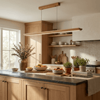 Tapered Wood Linear Pendant Lamp