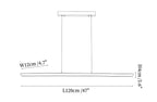 Tapered Wood Linear Pendant Lamp