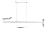 Tapered Wood Linear Pendant Lamp