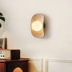 Tavian Halo Travertine Wall Lamp