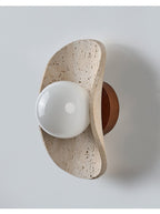 Tavian Halo Travertine Wall Lamp