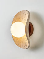 Tavian Halo Travertine Wall Lamp
