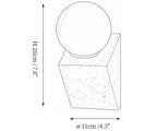 Tavian Orb Travertine Wall Lamp