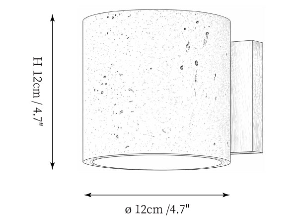 Tavian Travertine Wall Lamp