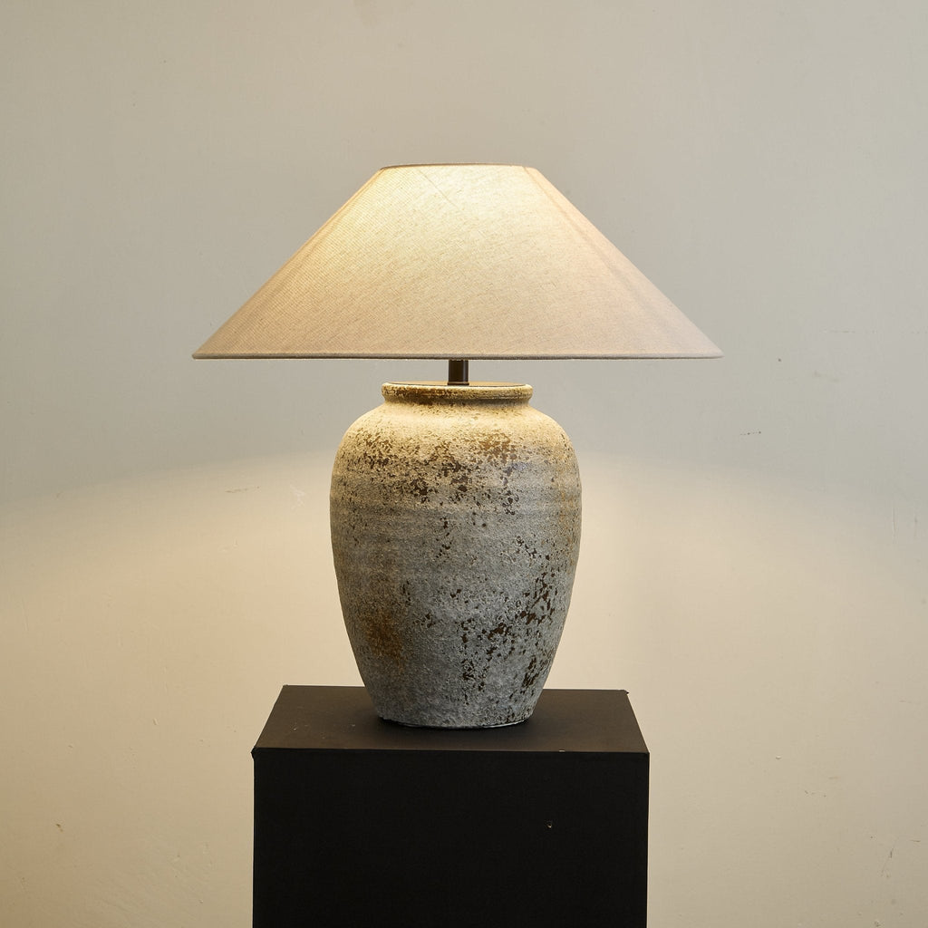 Tavira Aged Stone Table Lamp