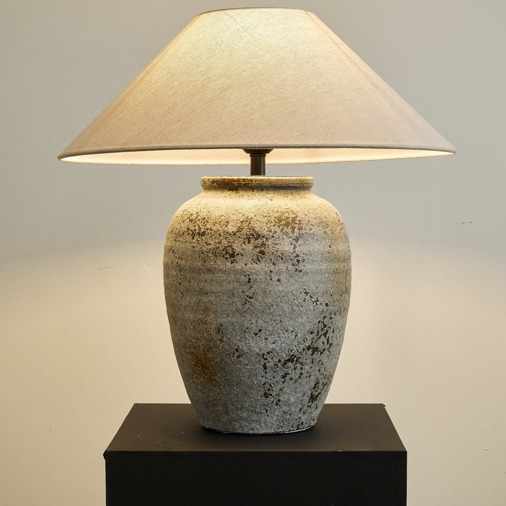 Tavira Aged Stone Table Lamp