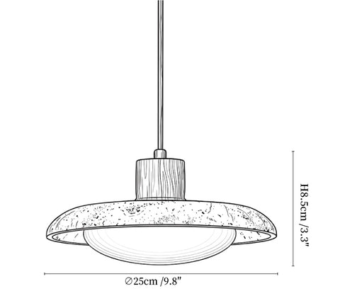 Tavola Travertine Pendant Light