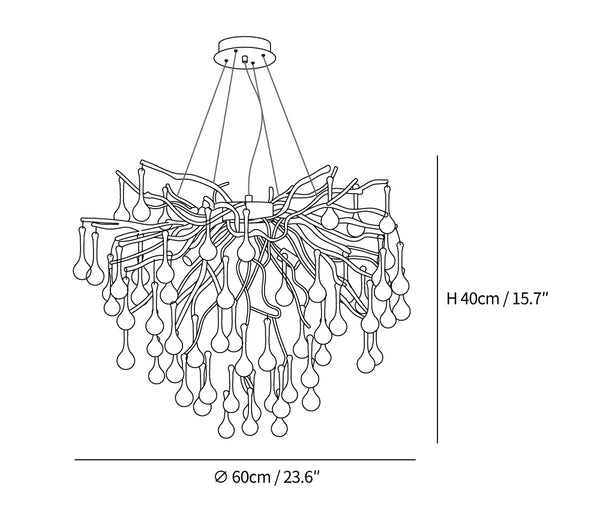 Teardrop Crystal Chandelier