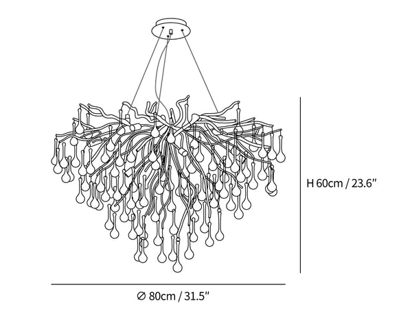 Teardrop Crystal Chandelier