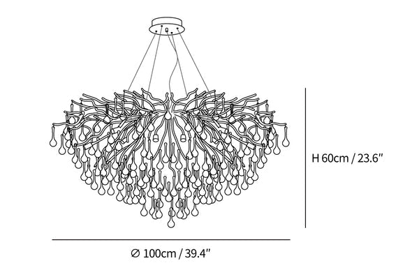 Teardrop Crystal Chandelier