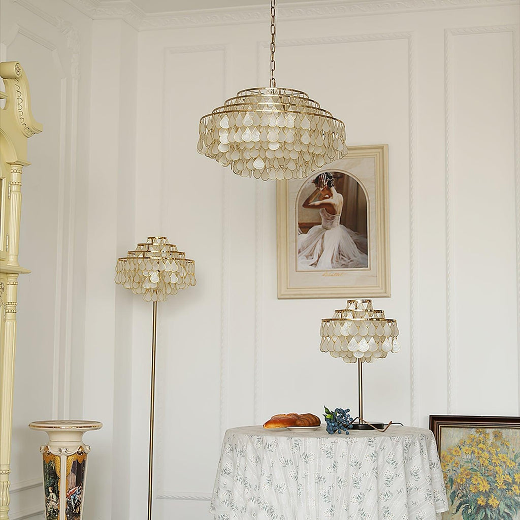 Teardrops Shell Chandelier