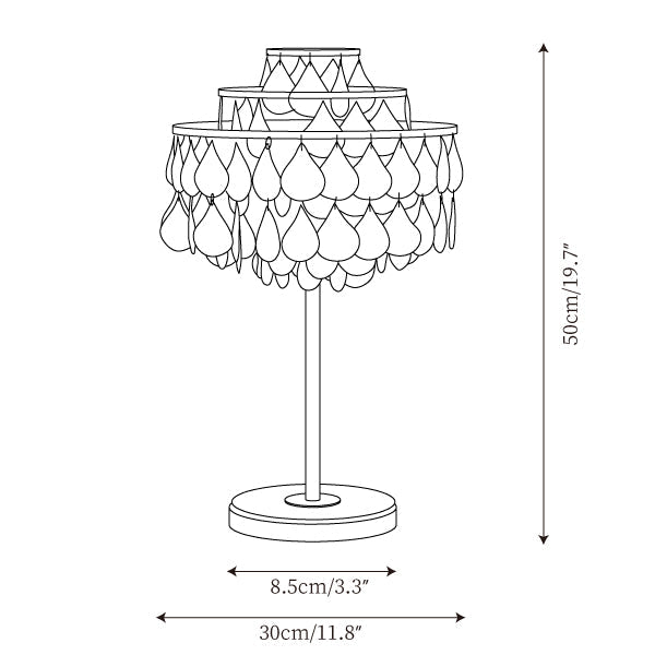 Teardrops Shell Table Lamp