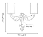 Teatro Draped Double Wall Sconce