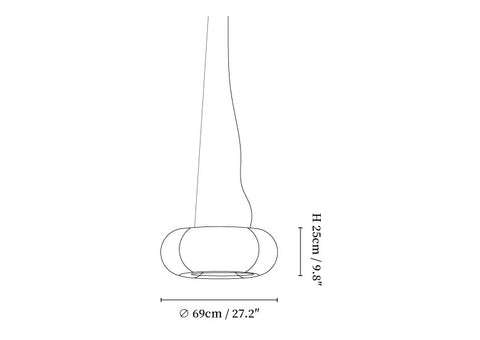 Tekio Imitation Silk Pendant Lamp