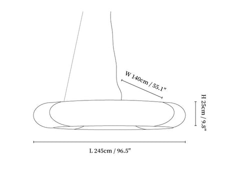 Tekio Imitation Silk Pendant Lamp