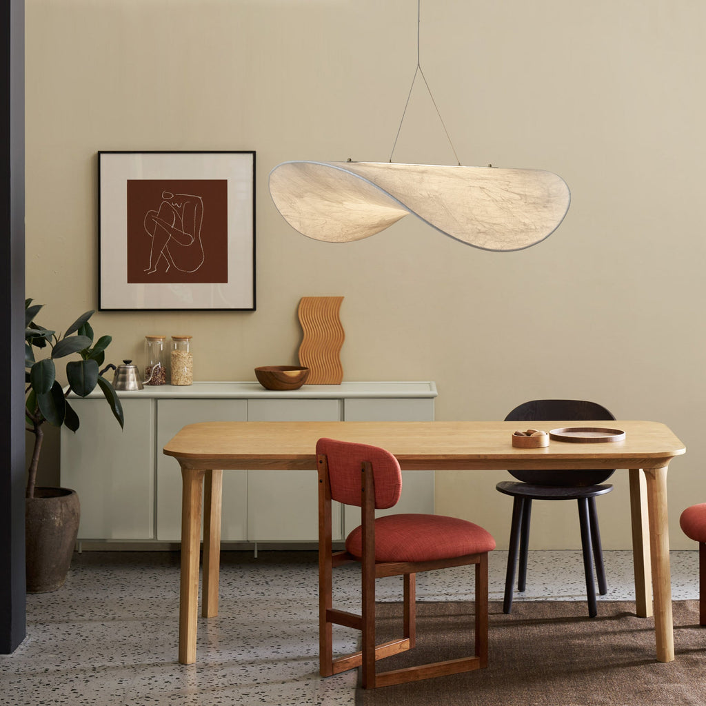 Tense Silk Pendant Light