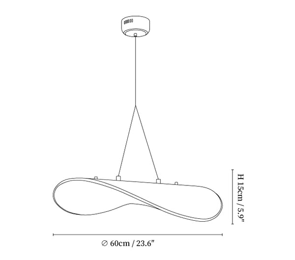 Tense Silk Pendant Light