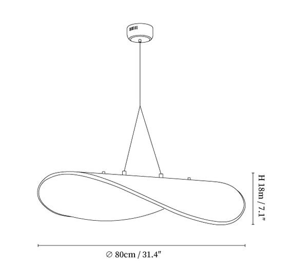 Tense Silk Pendant Light